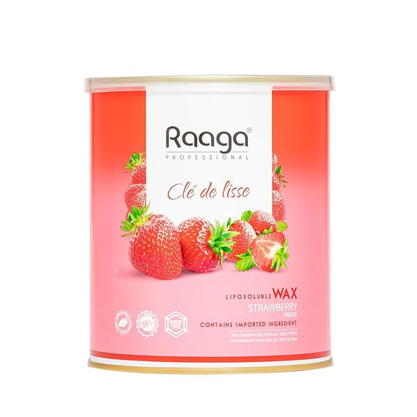 Raaga Professional Liposoluble Body Wax for Smooth Hair Removal Strawberry - 800 ml