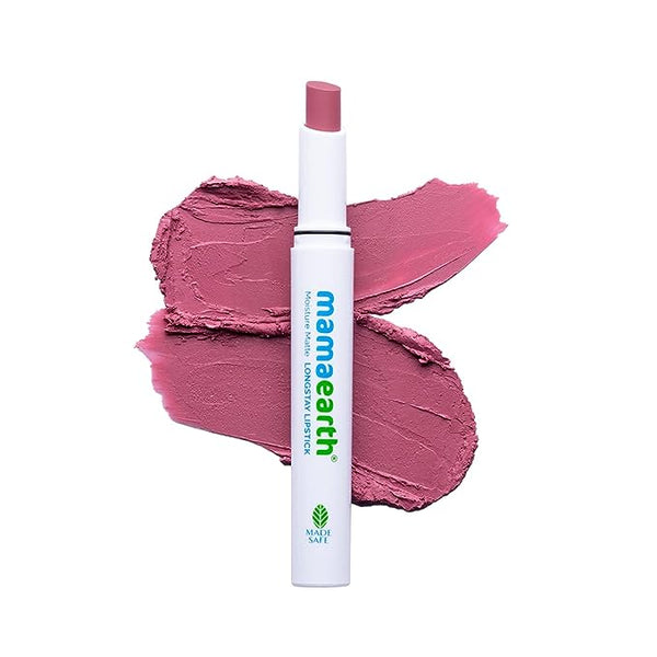 Mamaearth Moisture Matte Longstay Lipstick with Avocado Oil & Vitamin E for 12 Hour Long Stay-08 Pink Tulip - 2 g