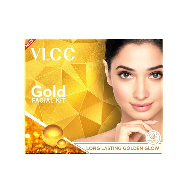 VLCC Gold Facial Kit, 60g + Free (white & bright glow gel creme 20g)