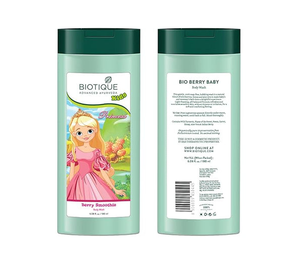 Biotique Bio Berry Smoothie Body Wash For Disney Kids - 180 ml
