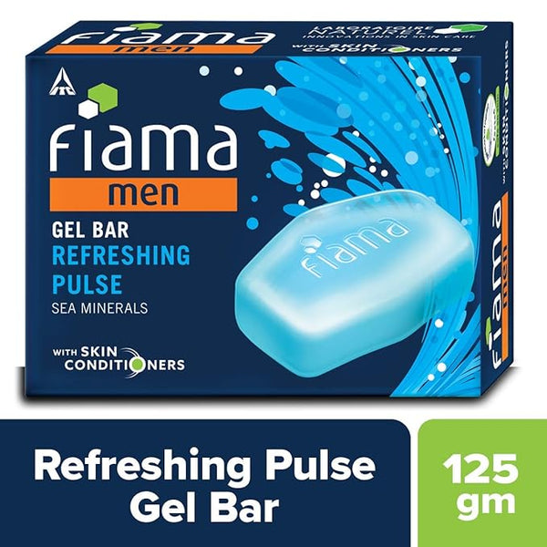 Fiama Men Refreshing Pulse Gel Bar - 125 gms