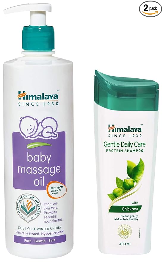 Himalaya Baby Massage Oil & Protein Shampoo Combo
