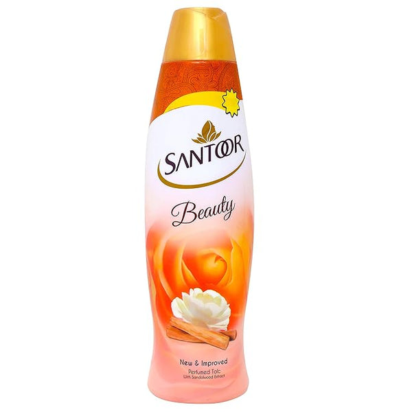 Santoor Beauty Perfumed Talc, Sandalwood Extracts - 400 gms