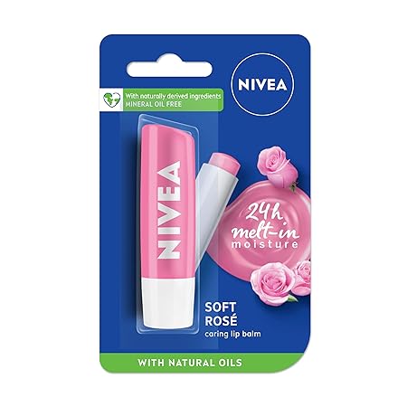 Nivea Soft Rose Shine Lip Balm - 4.8 gms