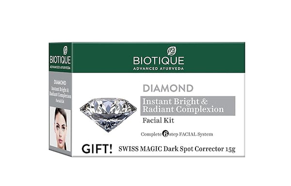 Biotique Diamond Instant Bright & Radiant Complexion Facial Kit - 65 gms