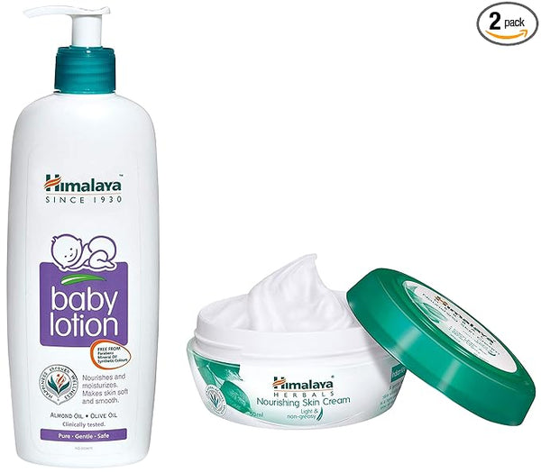 Himalaya Baby Body Lotion & Nourishing Skin Cream Combo