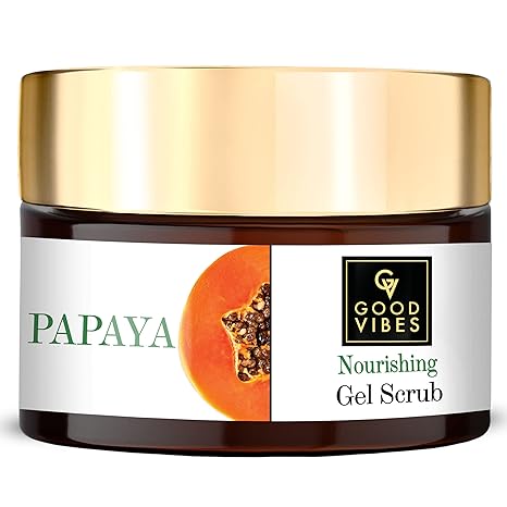 Good Vibes Papaya Nourishing Gel Face Scrub - 50 gms