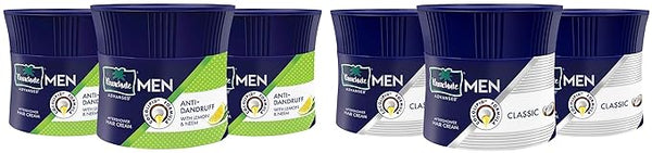 Parachute Advansed Men Hair Cream Anti Dandruff - 100 gm (Pack of 3) & Men Hair Cream Classic - 100 gm (Pack of 3)