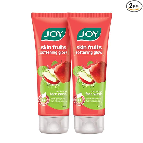 Joy Skin Fruits Softening Glow Face Wash - 100 ml (Pack of 2)
