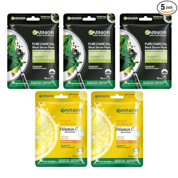 Garnier Skin Naturals Face Mask (5 pcs) - 140 gms