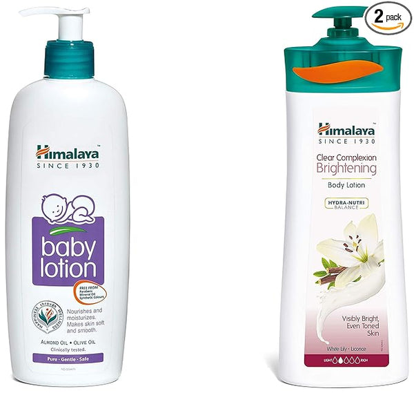 Himalaya Baby Body Lotion & Clear Complexion Brightening Body Lotion Combo