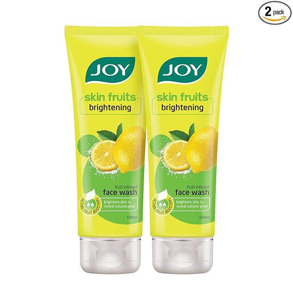 Joy Skin Fruits Lemon Brightening Face Wash - 100ml (Pack of 2)
