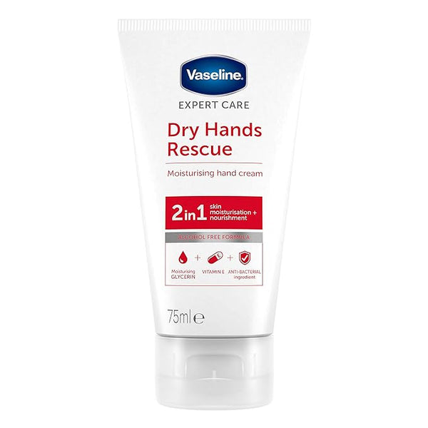 Vaseline Dry Hands Rescue 2in1 Hand Cream - 75 ml