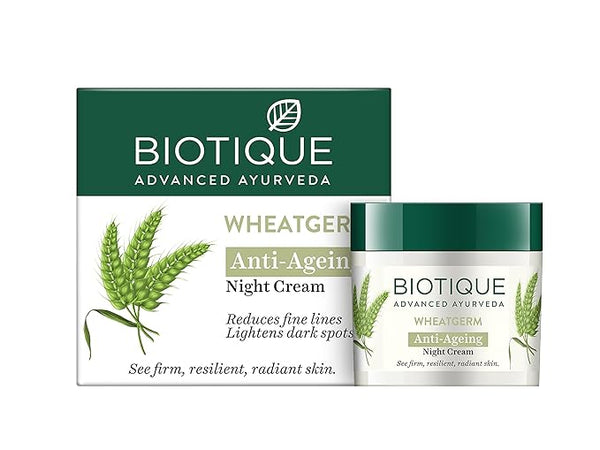Biotique Wheat Germ Anti- Ageing Night Cream - 50 gms