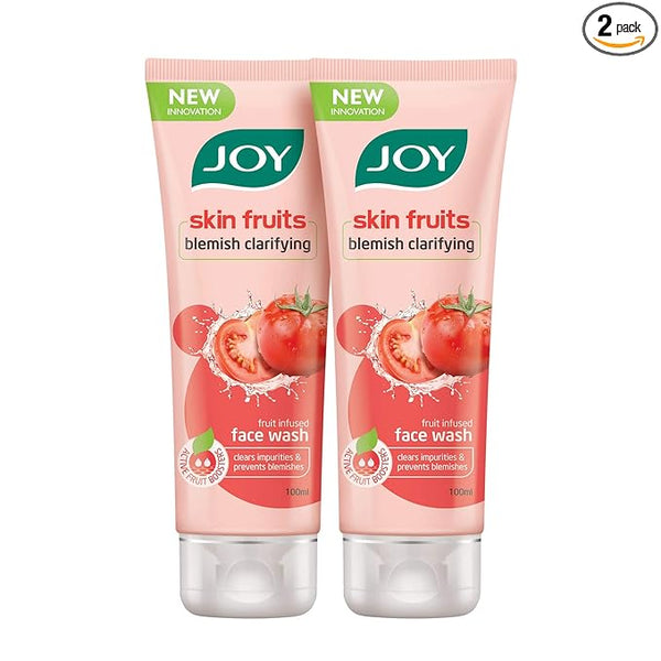JOY Blemish Clarifying Fruits Infused Skin Face Wash with Real Tomato Extracts - 100 ml(Pack of 2)