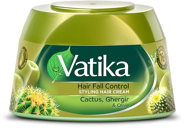 DABUR Vatika Naturals Hair Fall Control Styling Hair Cream Olive Cactus Heena - 140 ml