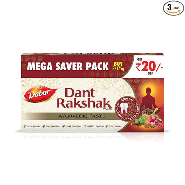 Dabur Dant Rakshak - 525 gms(175g x 3, Pack of 3)