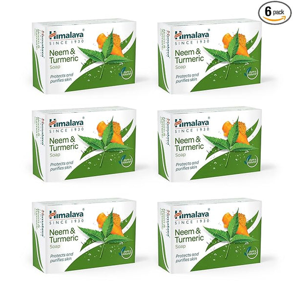 Himalaya Herbals Neem And Turmeric Soap - 125 gms(Pack Of 6)
