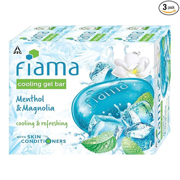 Fiama Cooling Gel Bar Menthol & Magnolia - 125 gms(Pack Of 3)