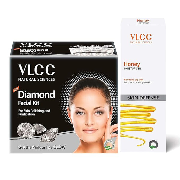 VLCC Diamond Facial Kit (60gms) & Honey Moisturiser (100ml)