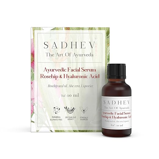 Sadhev Ayurvedic Facial Serum Rosehip & Hyaluronic Acid - 10 ml