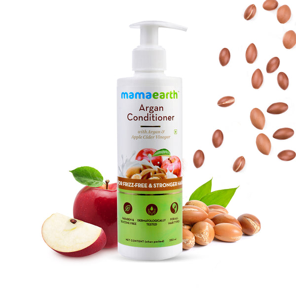 Mamaearth Argan Conditioner with Argan and Apple Cider Vinegar for Frizz-Free and Stronger Hair - 250ml