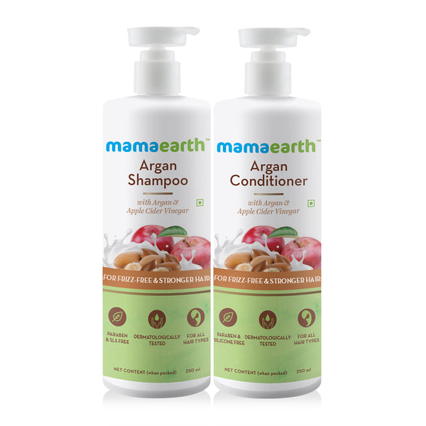 Mamaearth Argan Shampoo and Conditioner Combo - 250ml + 250ml