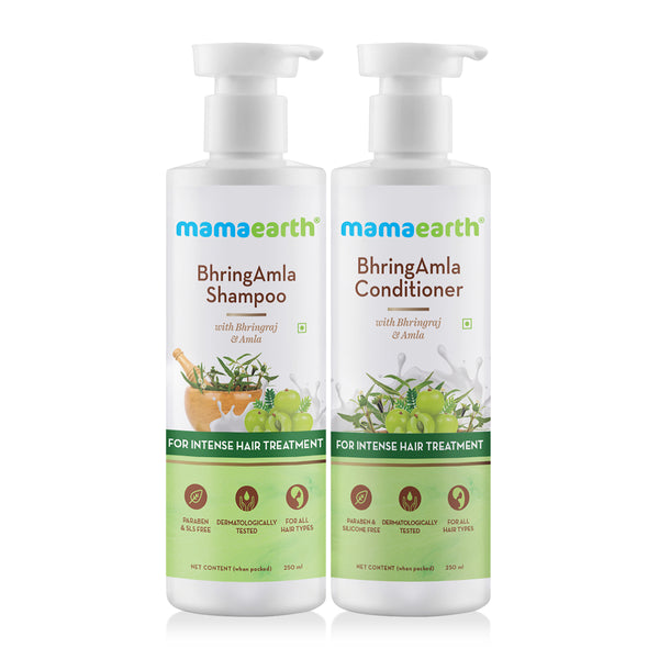 Mamaearth BhringAmla Shampoo and Conditioner Combo - 250ml + 250ml