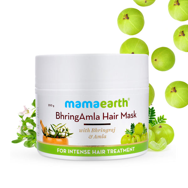 Mamaearth BhringAmla Hair Mask with Bhringraj and Amla for Intense Hair Treatment - 200 g