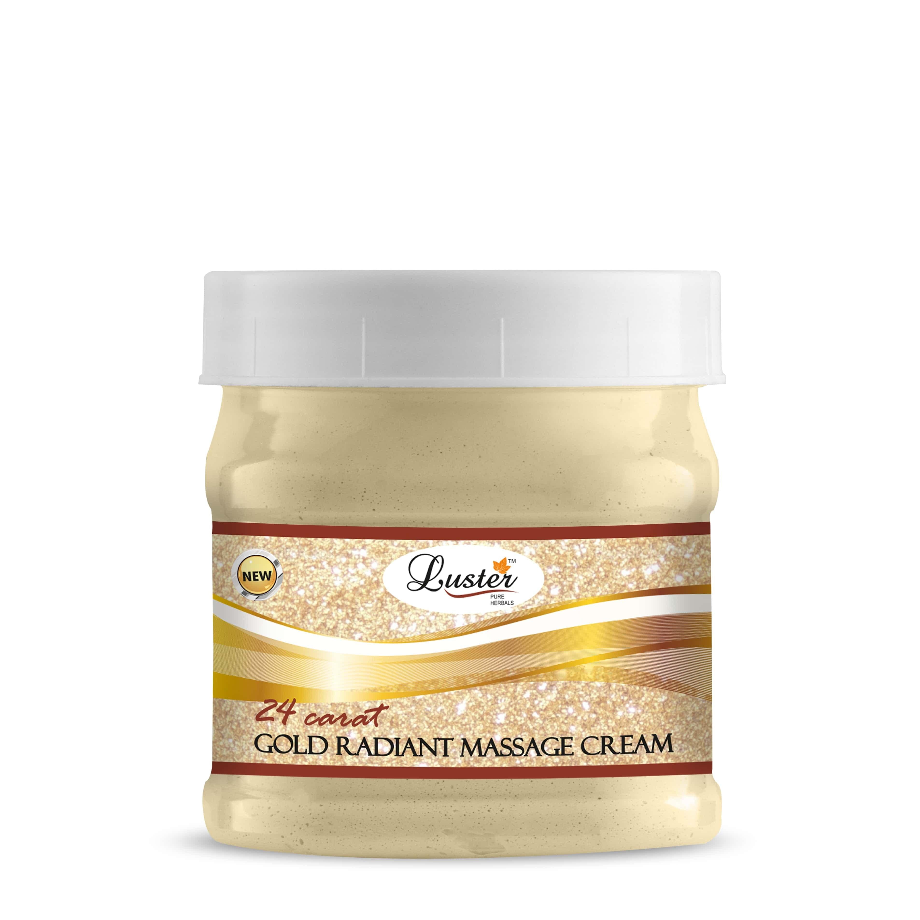 Luster Cosmetics 24 Carat Radiant Gold Facial Massage Cream - 500ml ...