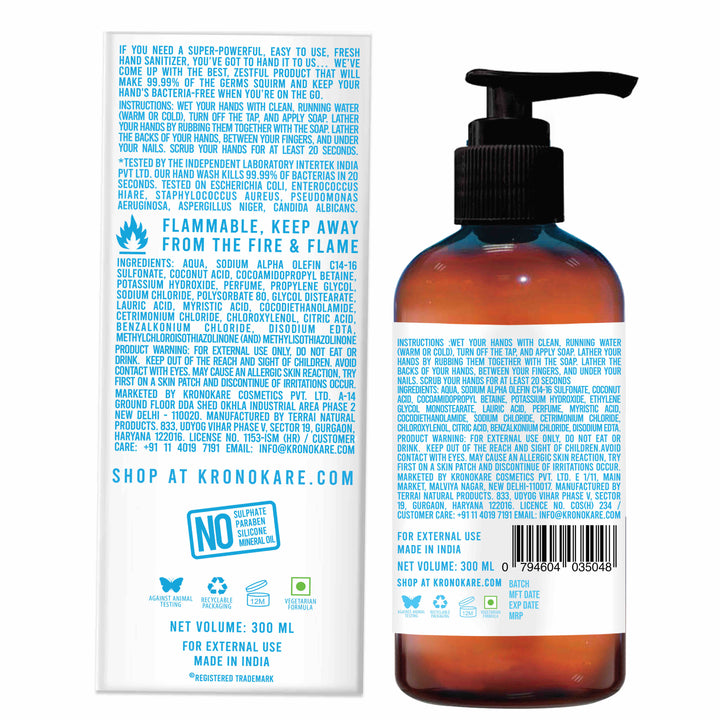 Goodbye Bacteria Kronokare Hand Wash Sanitizing - Bye-Bye Bacteria (Peppermint) - 300 m ...
