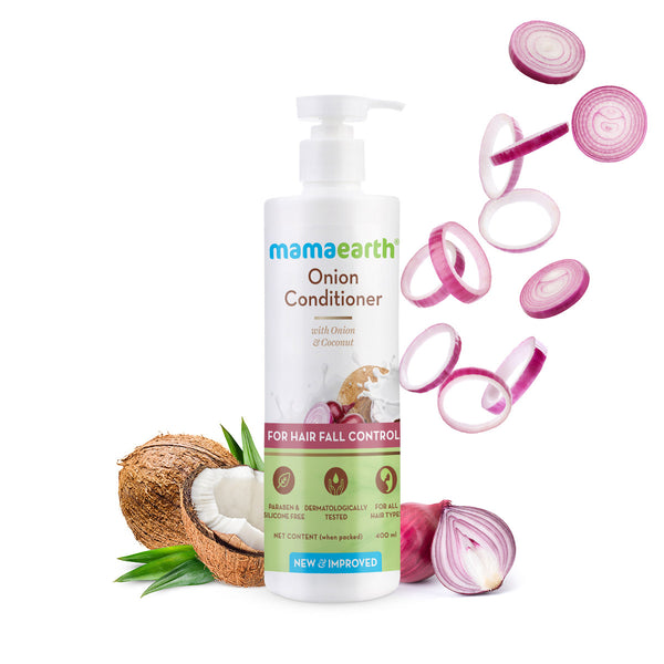 Mamaearth Onion Conditioner for Hair Growth and Hair Fall Control with Onion and Coconut-400ml