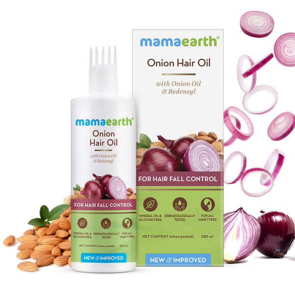 Mamaearth Onion Hair Oil for Hair Regrowth and Hair Fall Control-250ml